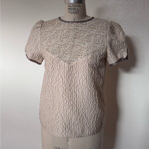 Rodarte Opening Ceremony Cream Textured Women's Blouse